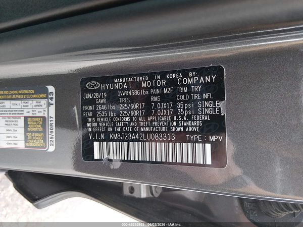 2020 HYUNDAI TUCSON SE