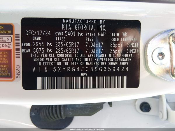 2025 KIA SORENTO LX