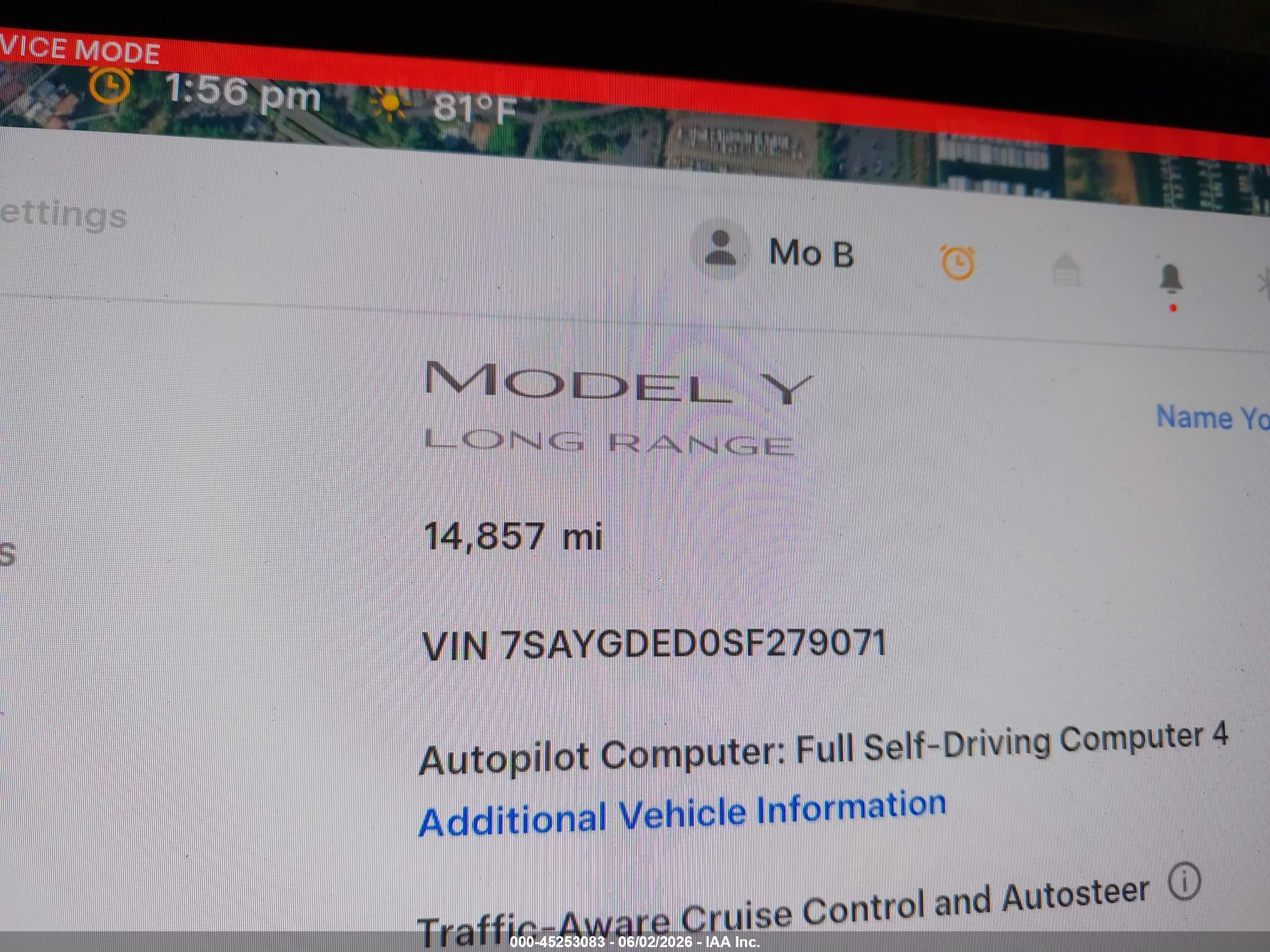 2025 TESLA MODEL Y RWD