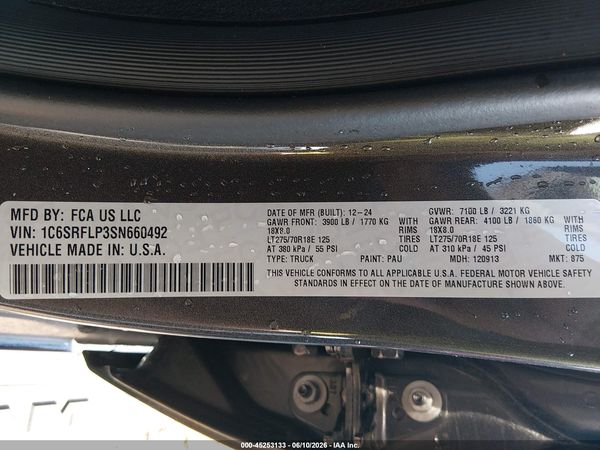 2025 RAM 1500 REBEL  4X4 5'7 BOX
