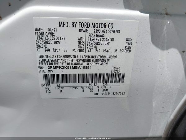 2021 FORD EDGE TITANIUM