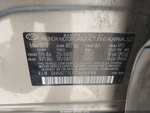 2018 HYUNDAI SANTA FE SPORT 2.4L
