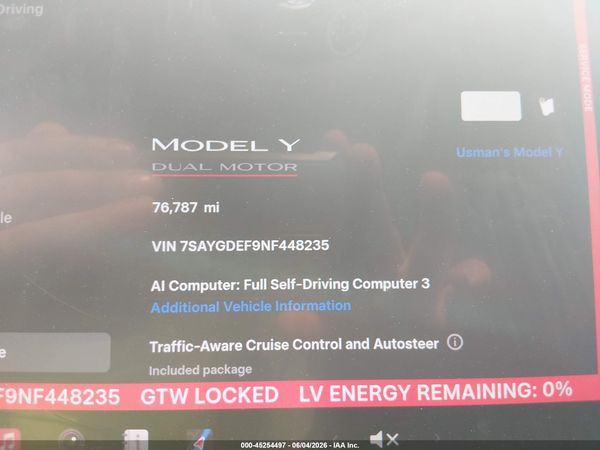 2022 TESLA MODEL Y
