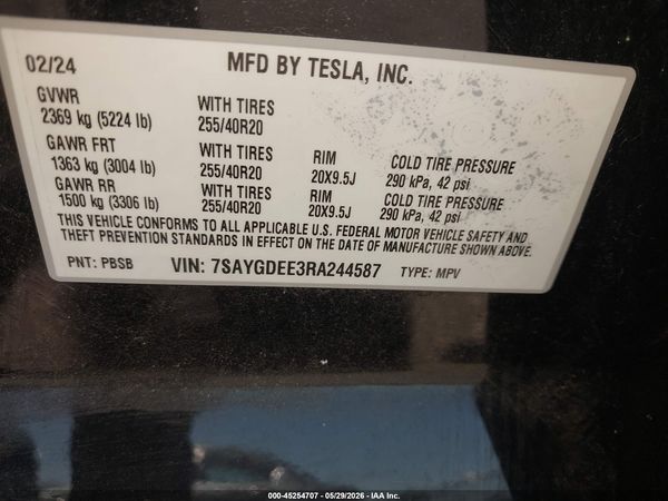 2024 TESLA MODEL Y
