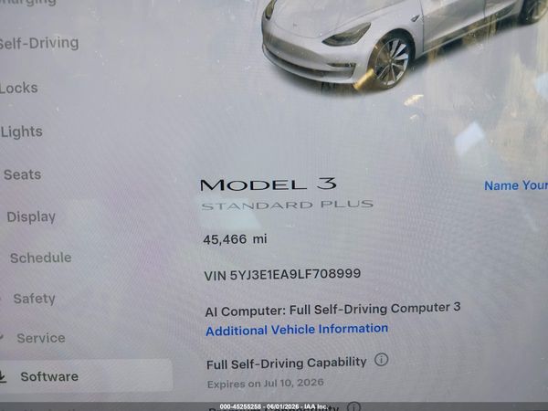 2020 TESLA MODEL 3