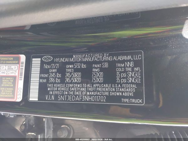 2022 HYUNDAI SANTA CRUZ LIMITED