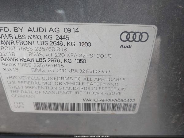 2015 AUDI Q5 2.0T PREMIUM
