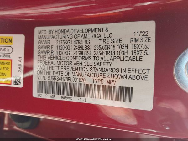 2023 HONDA CR-V EX-L AWD
