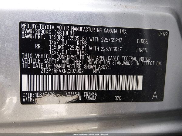 2022 TOYOTA RAV4 XLE