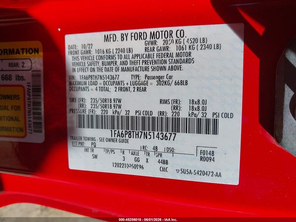2022 FORD MUSTANG