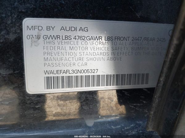 2016 AUDI A4 2.0T PREMIUM PLUS