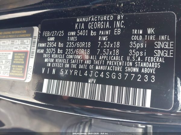 2025 KIA SORENTO S