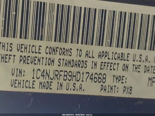2017 JEEP PATRIOT LATITUDE 4X4