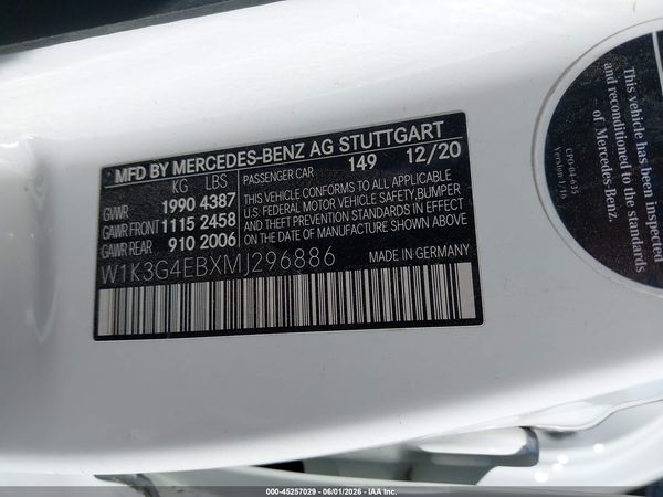 2021 MERCEDES-BENZ A 220 A220