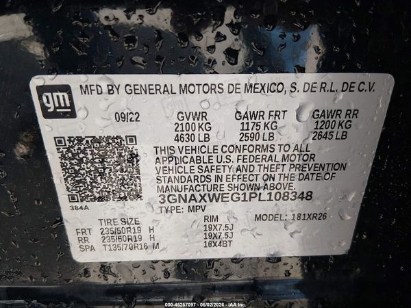 2023 CHEVROLET EQUINOX AWD RS — I9