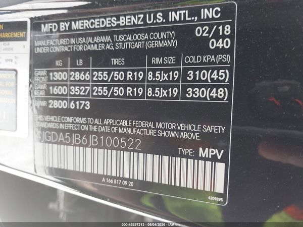 2018 MERCEDES-BENZ GLE 350 GLE350