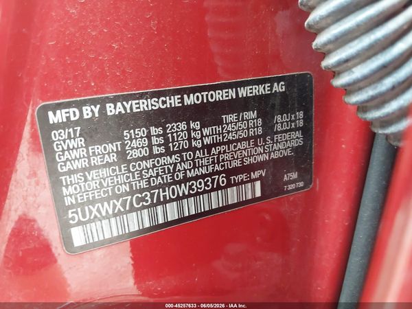 2017 BMW X3 XDRIVE35I
