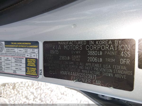 2016 KIA FORTE LX
