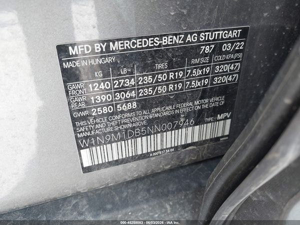 2022 MERCEDES-BENZ EQB 350 SUV 4MATIC