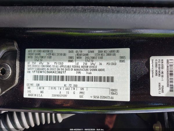2019 FORD F-150 XLT