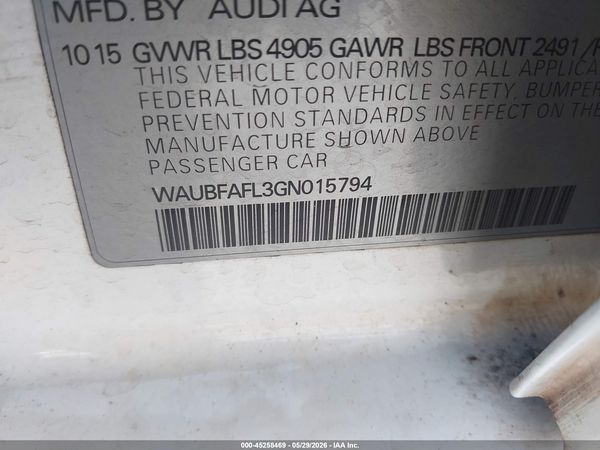 2016 AUDI A4 2.0T PREMIUM