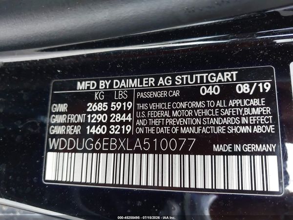 2020 MERCEDES-BENZ S 450 4MATIC