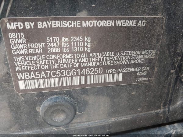 2016 BMW 528I XDRIVE