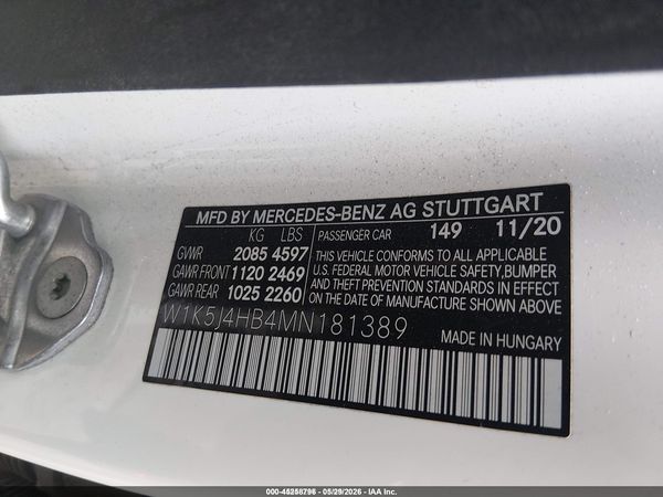 2021 MERCEDES-BENZ CLA 250 4MATIC