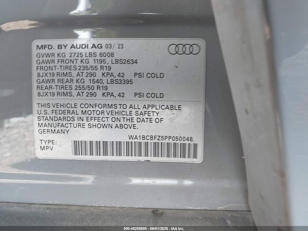 2023 AUDI Q4 E-TRON PREMIUM PLUS 40 RWD