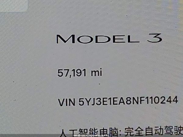 2022 TESLA MODEL 3 REAR-WHEEL DRIVE