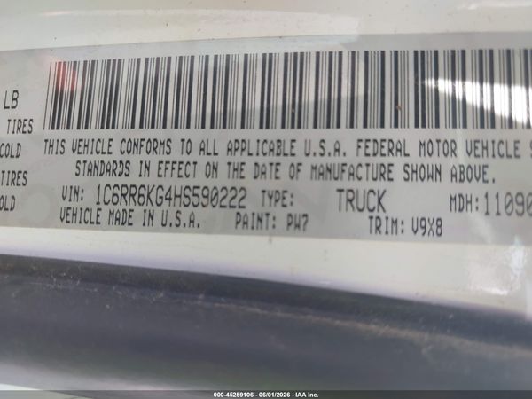2017 RAM 1500 TRADESMAN  4X2 5'7 BOX
