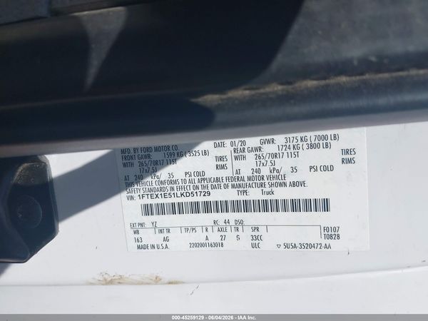 2020 FORD F-150 XL