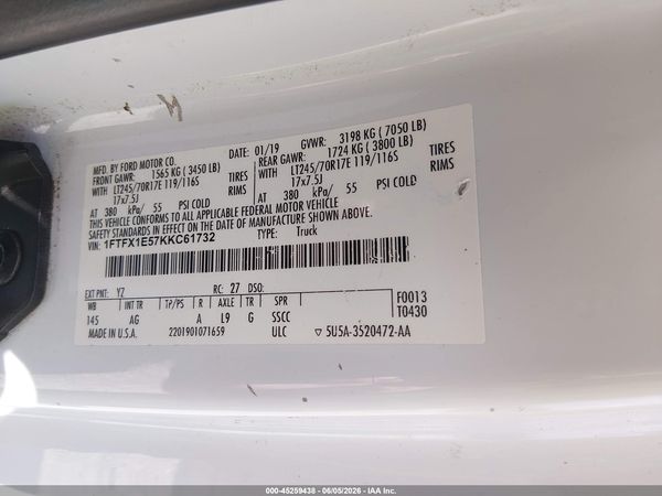 2019 FORD F-150 XL