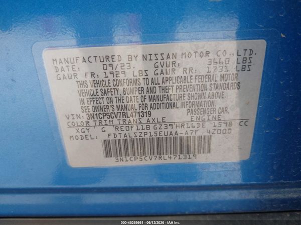 2024 NISSAN KICKS SV XTRONIC CVT