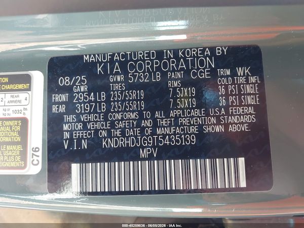 2026 KIA SORENTO HYBRID EX