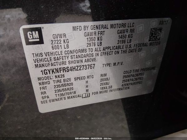 2017 CADILLAC XT5 PLATINUM