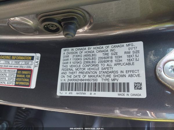 2017 HONDA CR-V EX-L/EX-L NAVI