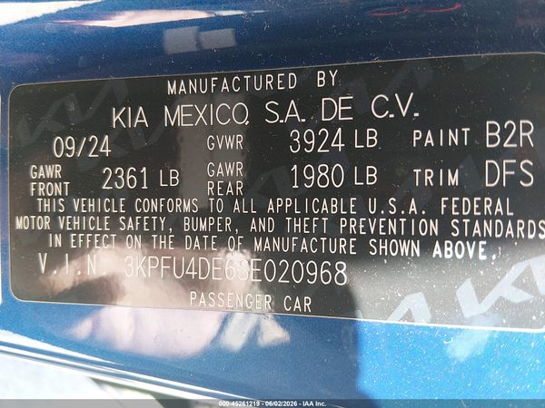 2025 KIA K4 EX