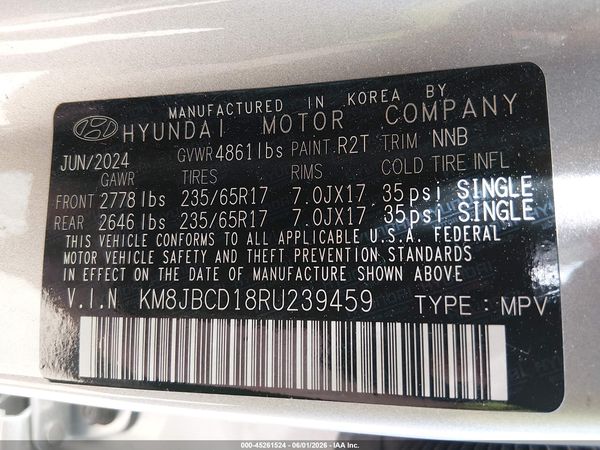 2024 HYUNDAI TUCSON HYBRID BLUE
