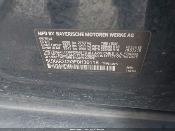 2015 BMW X5 SDRIVE35I