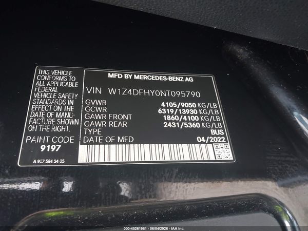 2022 MERCEDES-BENZ SPRINTER 2500 STANDARD ROOF I4 DIESEL