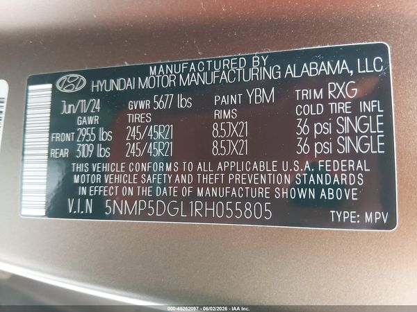 2024 HYUNDAI SANTA FE CALLIGRAPHY