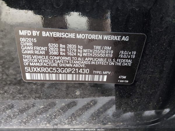 2016 BMW X5 XDRIVE35I
