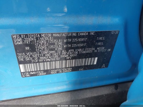 2021 TOYOTA RAV4 LE