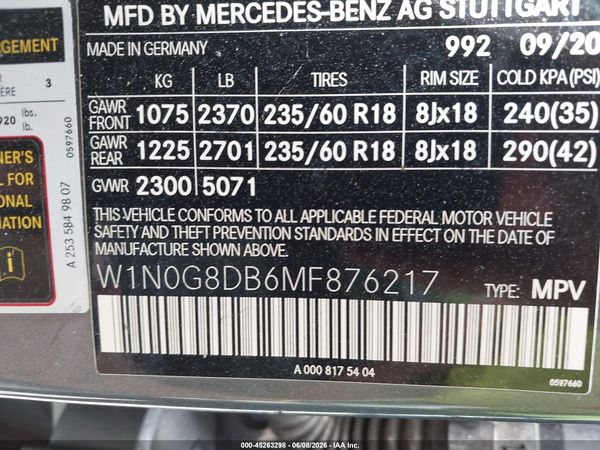 2021 MERCEDES-BENZ GLC 300 SUV