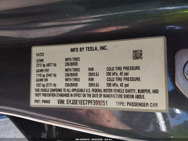 2023 TESLA MODEL 3