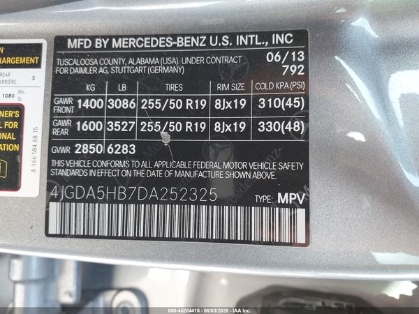 2013 MERCEDES-BENZ ML 350 4MATIC