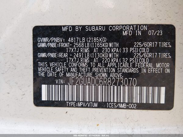 2024 SUBARU CROSSTREK PREMIUM — I9