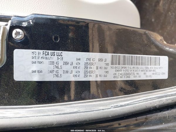 2019 DODGE GRAND CARAVAN SE — I9