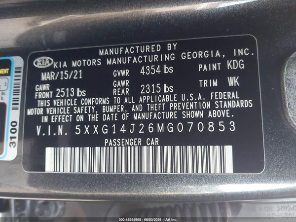 2021 KIA K5 LXS